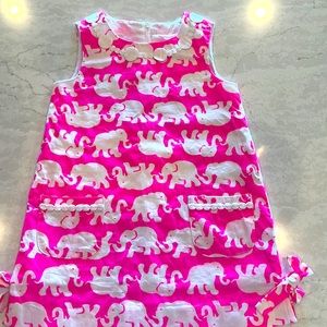 Lily Pulitzer Pink Elephant Print Little Girls Dress